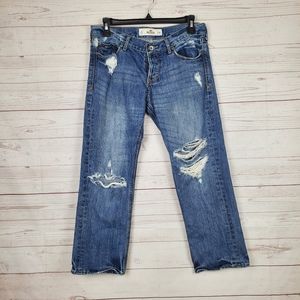 Hollister distressed Capri jeans